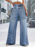 Plus Size High Waist Wide Leg Denim Jeans