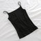 Summer Camisoles Tank Tops Women With Built In Bra Sleeveless Casual Cropped Solid Color Tees
