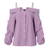 ZANZEA Off Shoulder Pleated Blouse for Women