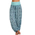 Plus Size Printed Wide Leg Harem Pants