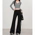 Women's High Waist Wide Leg Denim Trousers