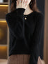 Women's 100% Merino Wool O-Neck Pullover Sweater