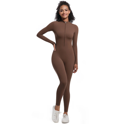Women's Seamless Long Sleeve Sports Bodysuit