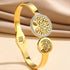Women's Luxury Designer Bangle Stainless Steel Tree of Life Cuff Bracelet for Women