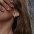 CZ Zircon Mini Hoop Earrings - Gold Plated
