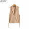 Chic Vintage Women's Sleeveless One-Button Waistcoat