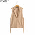Chic Vintage Women's Sleeveless One-Button Waistcoat