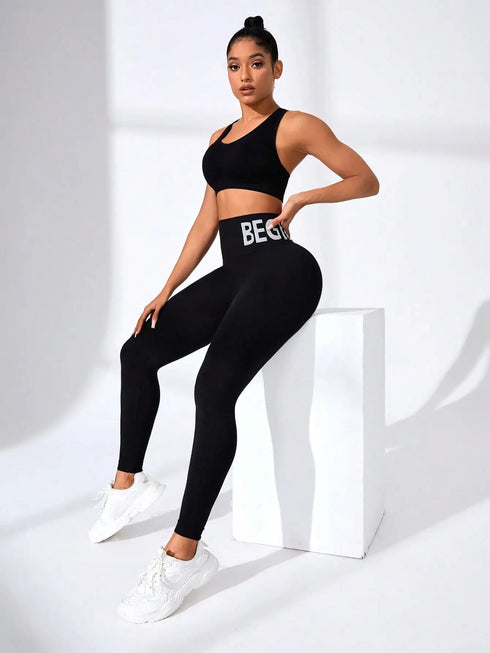 Seamless High Waist Yoga Leggings with Butt-Lifting Design