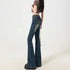 Women's Blue Flare Jeans - Vintage 2000s Style