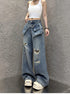 Chic Wide Leg Denim Jeans for Women