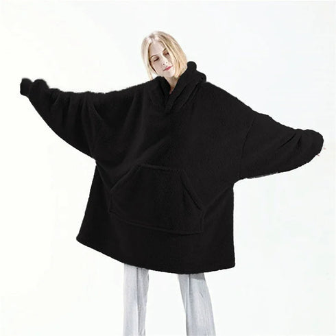 Oversized Hooded Fleece Hoodie Blanket for Women
