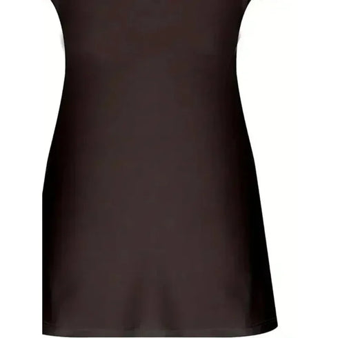 Plus Size V-Neck Short Sleeve Casual T-Shirt in Black