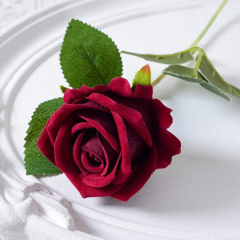 20 Pcs Artificial Velvet Silk Rose Bouquet