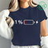 1% Battery Print Graphic Casual T-Shirt for Women