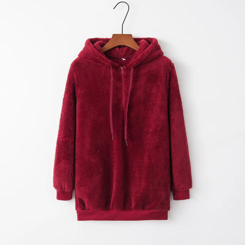 Women's Hooded Long-Sleeved Sweater Coat
