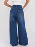 High Waist Wide Leg Denim Trousers for Women