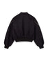 Unisex Black Zip-Up Hoodie with Embroidery Detail