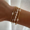 Miyuki Golden Bead Stretch Bracelet for Women