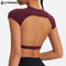 Ctenkevet Women's Yoga Crop Top with Back Detail
