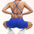 Criss Cross Backless Cami Sports Romper