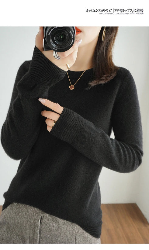 Casual Knitted Pullover Sweater for Women