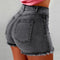 Women's High Waisted Distressed Denim Shorts