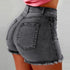 Women's High Waisted Distressed Denim Shorts