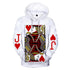 Heart Of The Cards Men's 3D Poker Graphic Hoodie