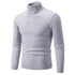 Men's High Neck Casual Knitted Pullover Sweater