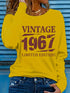 Women's Vintage 1967 Letter Printed Long Sleeve T-shirt