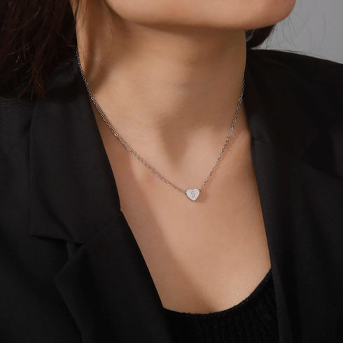 Cazador Stainless Steel Heart Pendant Necklace