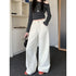 Botvotee White Baggy High Waisted Jeans for Women