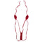 Slight Stretch Thong Bikini Set in PU Patent Leather
