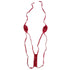 Slight Stretch Thong Bikini Set in PU Patent Leather