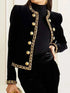Plus Size Luxury Silk Velvet Jacket for Women