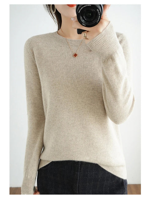 Casual Knitted Pullover Sweater for Women