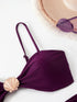 High Waist Bandeau Bikini Set in Purple