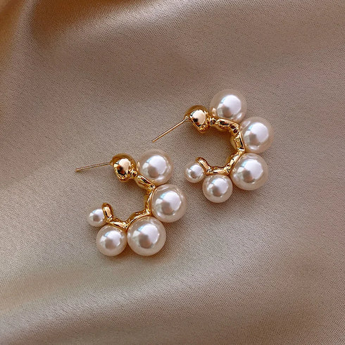 Light Luxury Imitation Pearl Drop Earrings for Women