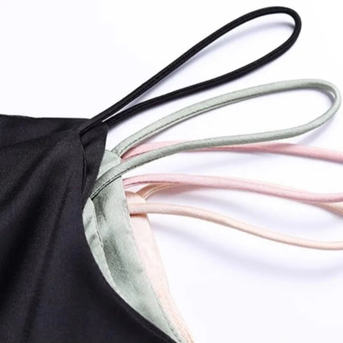 Chic Satin V-Neck Tank Top for Summer