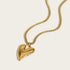 YACHAN Irregular Heart Pendant Necklace in 18K Gold