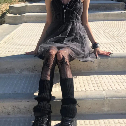 AltGoth Dark Gothic Mesh Dress for Women