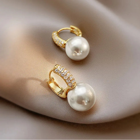 Light Luxury Imitation Pearl Drop Earrings for Women