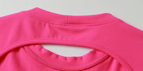 Ctenkevet Women's Yoga Crop Top with Back Detail