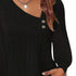 Plus Size Long Sleeve Button-Up Shirt with Skew Collar