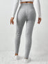 Stylish Ribbed Knitted Base Layer Leggings for Women