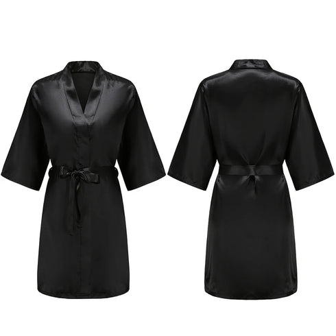 Women's Satin Short Robes for Bridesmaids and Parties