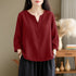 2025 ZANZEA Autumn Blouse Women V Neck Long Sleeve Tops Casual Solid Loose Shirt Female OL Work Blouses Retro Tunic Blusas Mujer