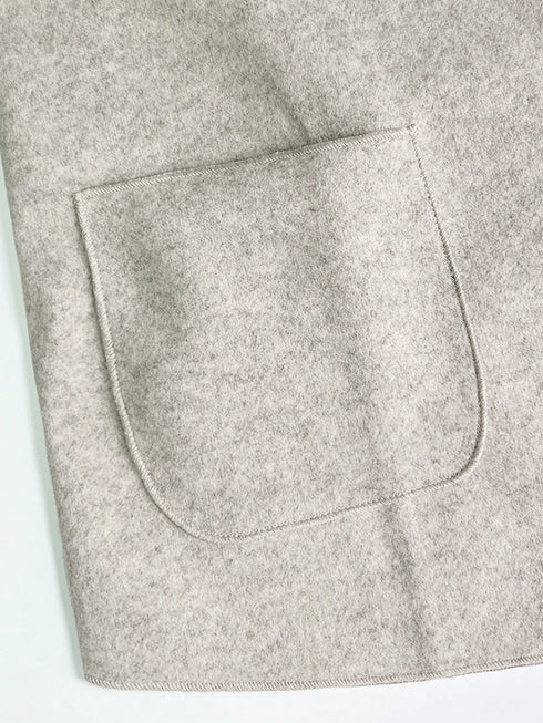 Classic Solid Woolen Coat for Women