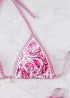 Floral Print Triangle Bikini Set with Brazilian Bottoms