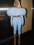 Furry Patchwork Backless Jumpsuit for Women